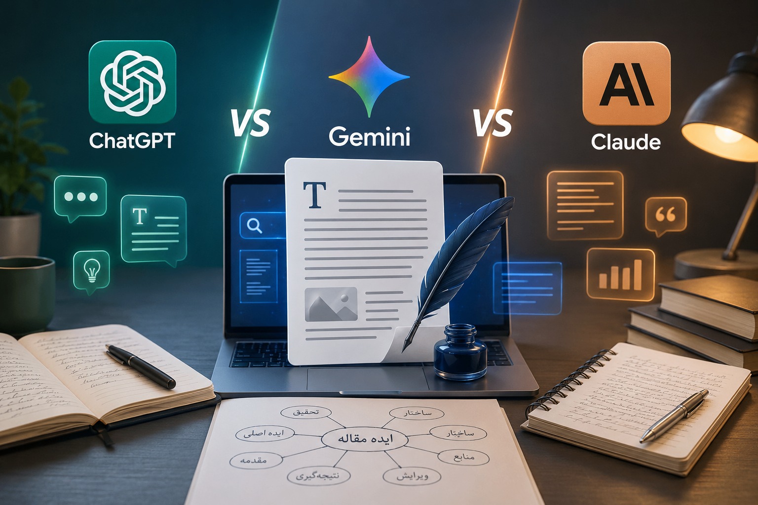 مقایسه دقیق بین Chatgpt و Gemini و Claude – کدام بهتر است؟