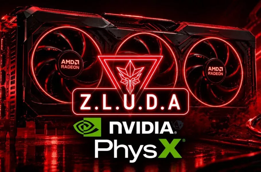 کارت‌های گرافیک AMD با ابزار ZLUDA v6 بازی‌های مبتنی بر PhysX را ۳ برابر بهتر اجرا می‌کنند